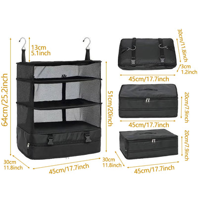 3-Shelf Hanging Travel Organizer